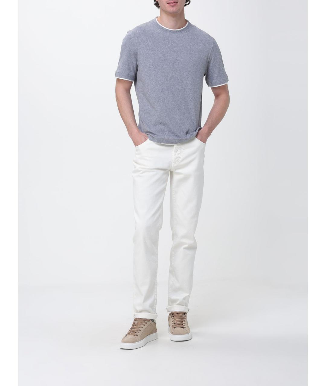 BRUNELLO CUCINELLI Серая футболка, фото 2