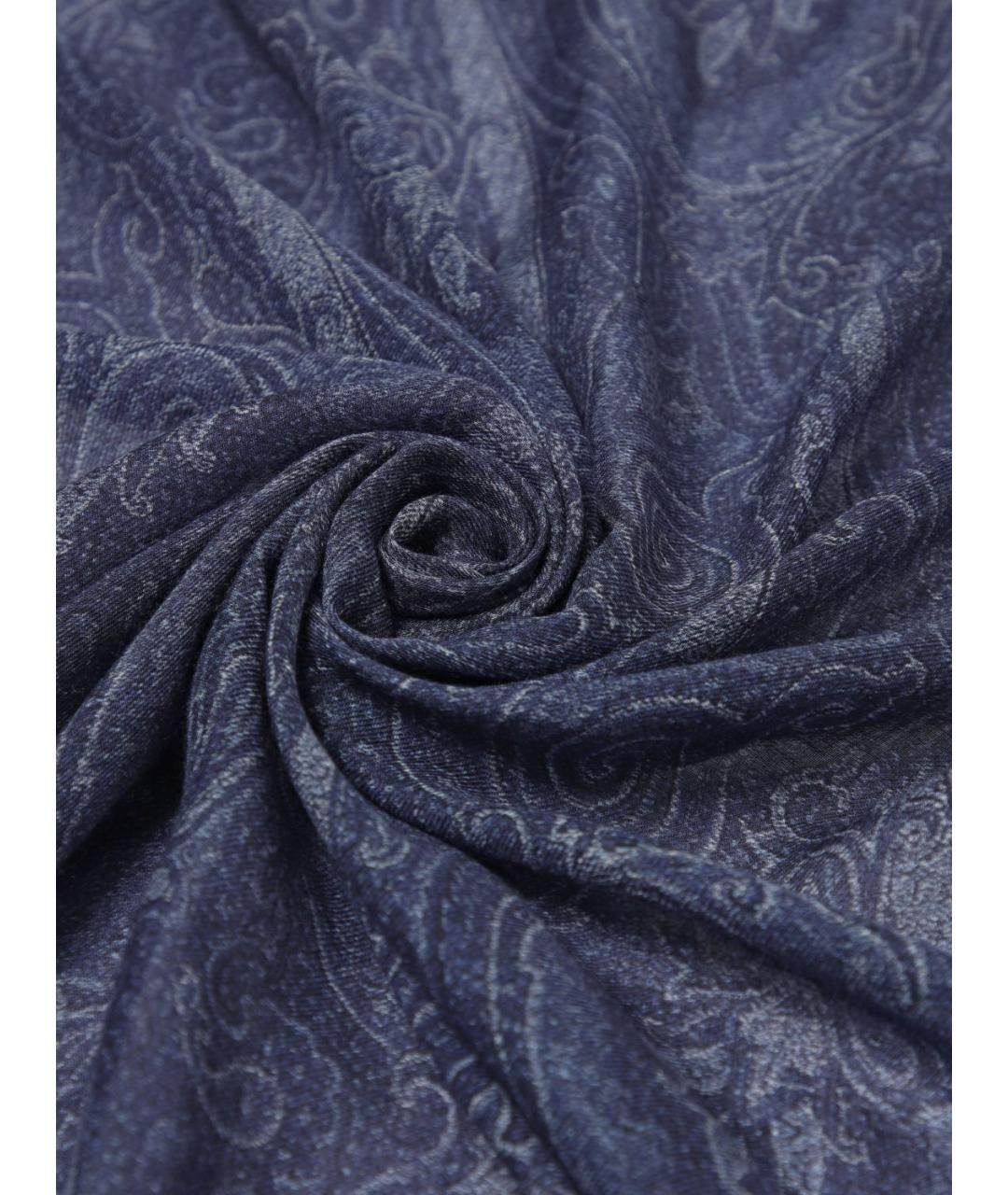 ETRO Синий кашемировый шарф, фото 3