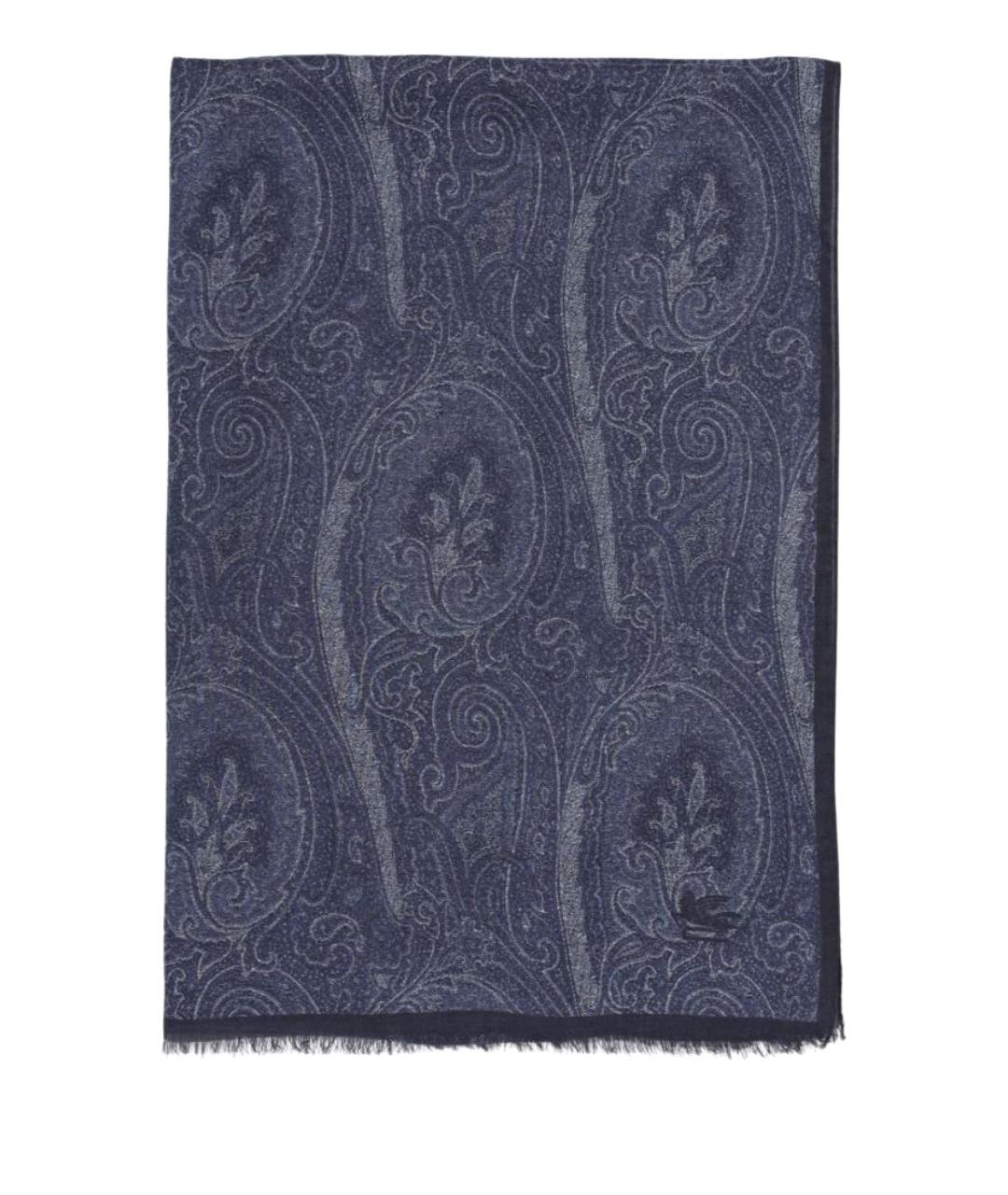 ETRO Синий кашемировый шарф, фото 1