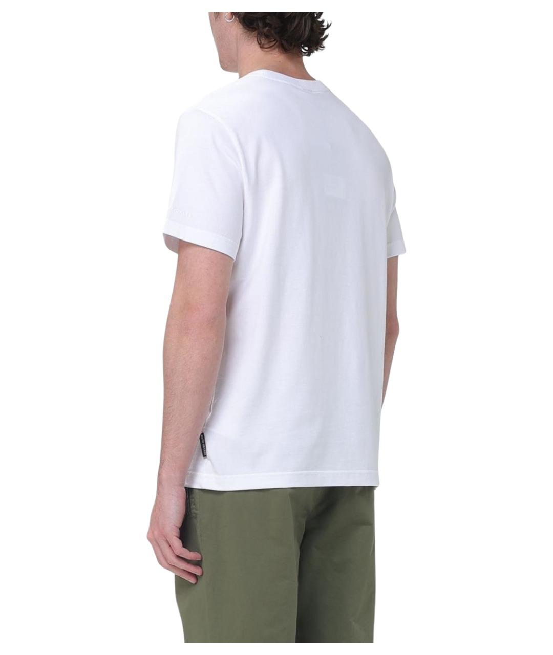 MOOSE KNUCKLES Белая хлопковая футболка, фото 2