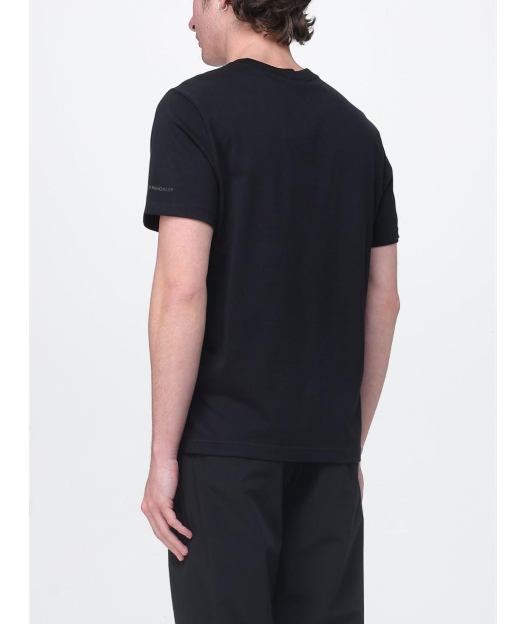 MOOSE KNUCKLES Черная хлопковая футболка, фото 2