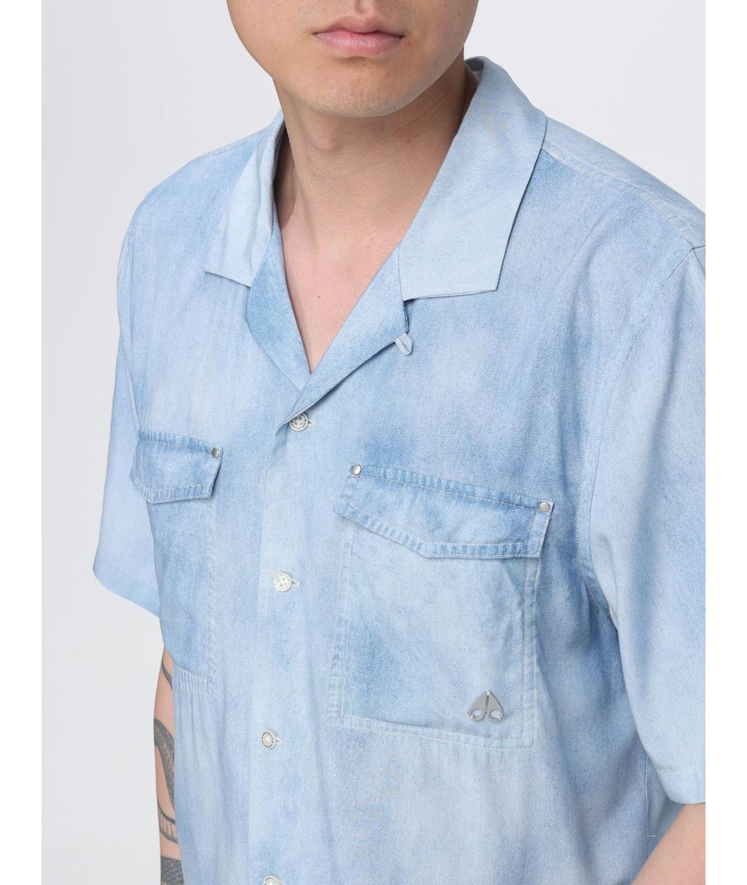 MOOSE KNUCKLES Голубая кэжуал рубашка, фото 3