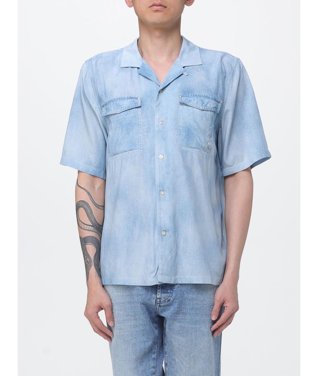 MOOSE KNUCKLES Голубая кэжуал рубашка, фото 4