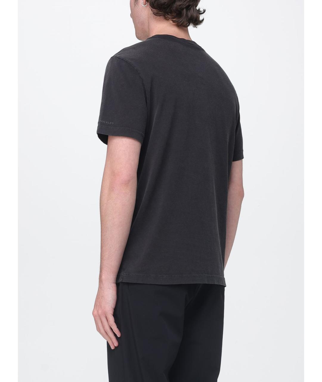 MOOSE KNUCKLES Черная хлопковая футболка, фото 2