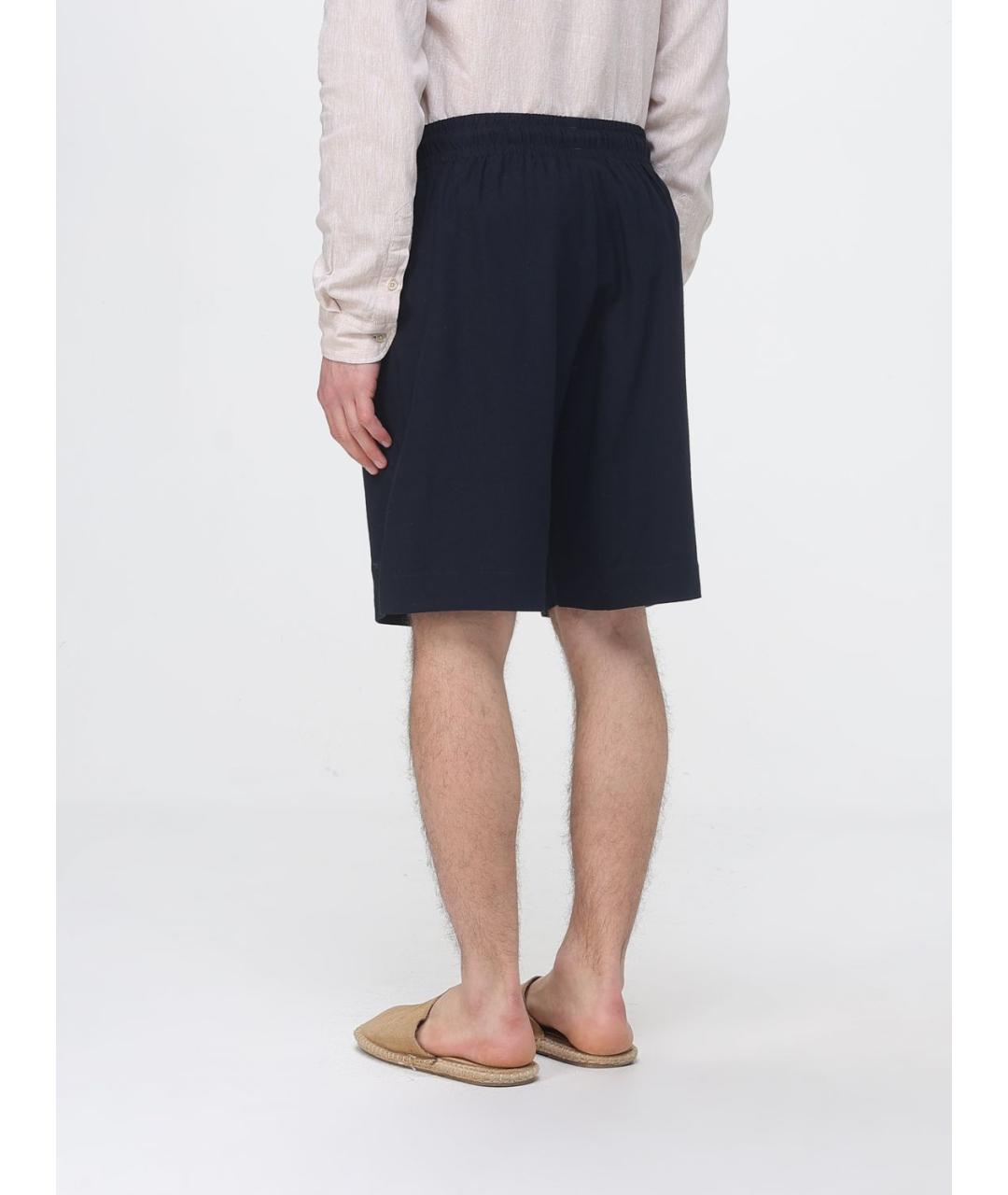 EMPORIO ARMANI Синие льняные шорты, фото 2