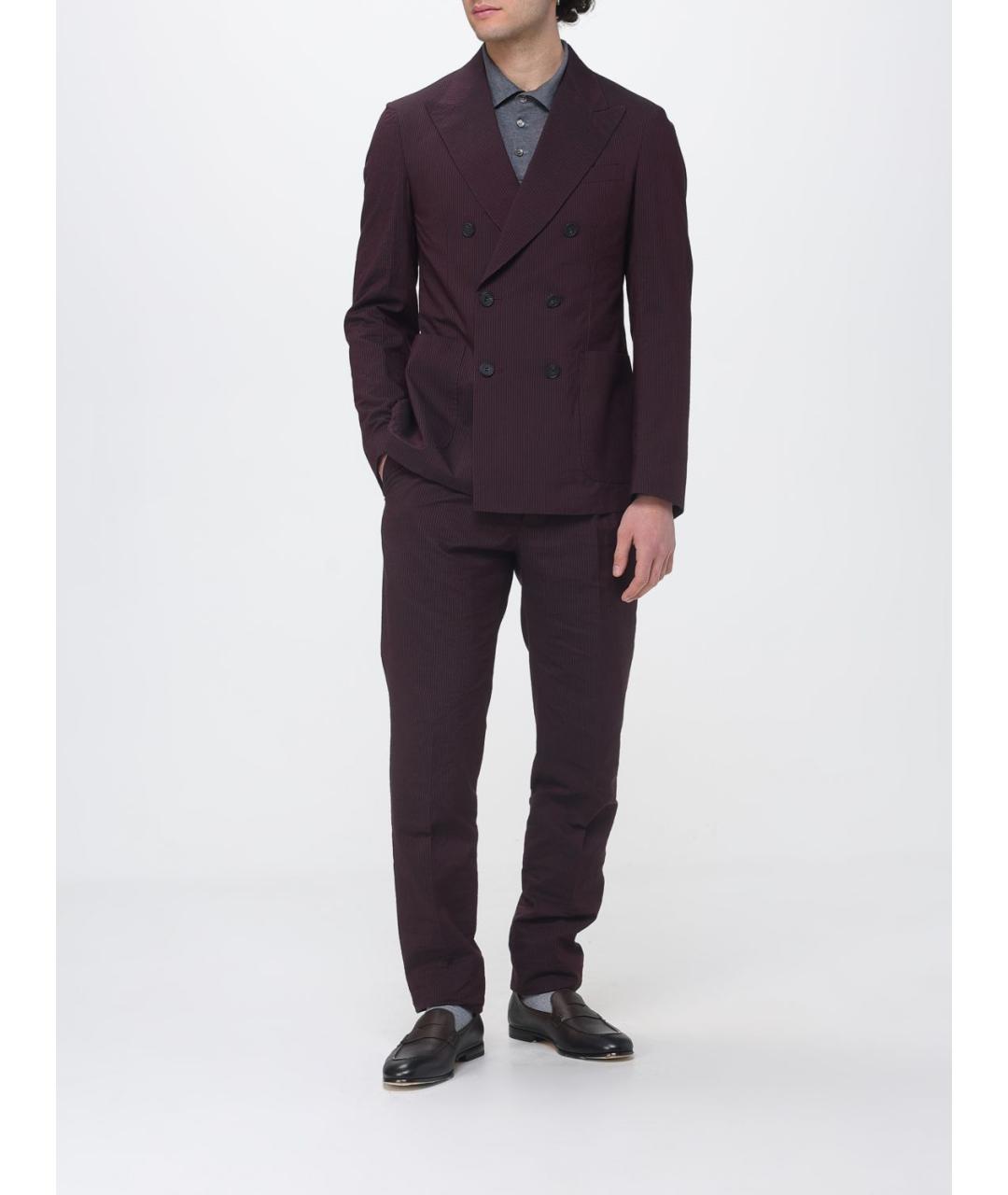 ANTONIO MARRAS Бордовые повседневные брюки, фото 2