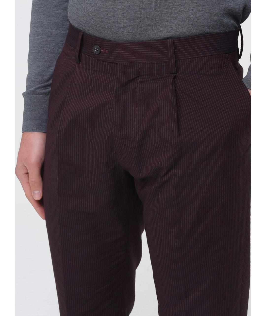 ANTONIO MARRAS Бордовые повседневные брюки, фото 4