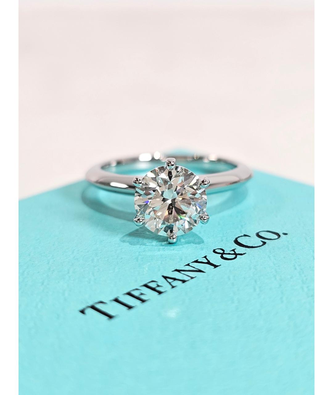 TIFFANY&CO Серебряное платиновое кольцо, фото 4