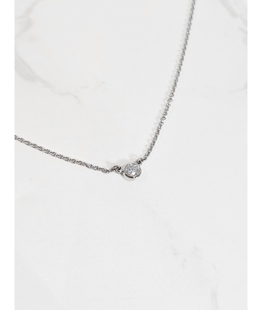 TIFFANY&CO Серебряное платиновое колье, фото 3