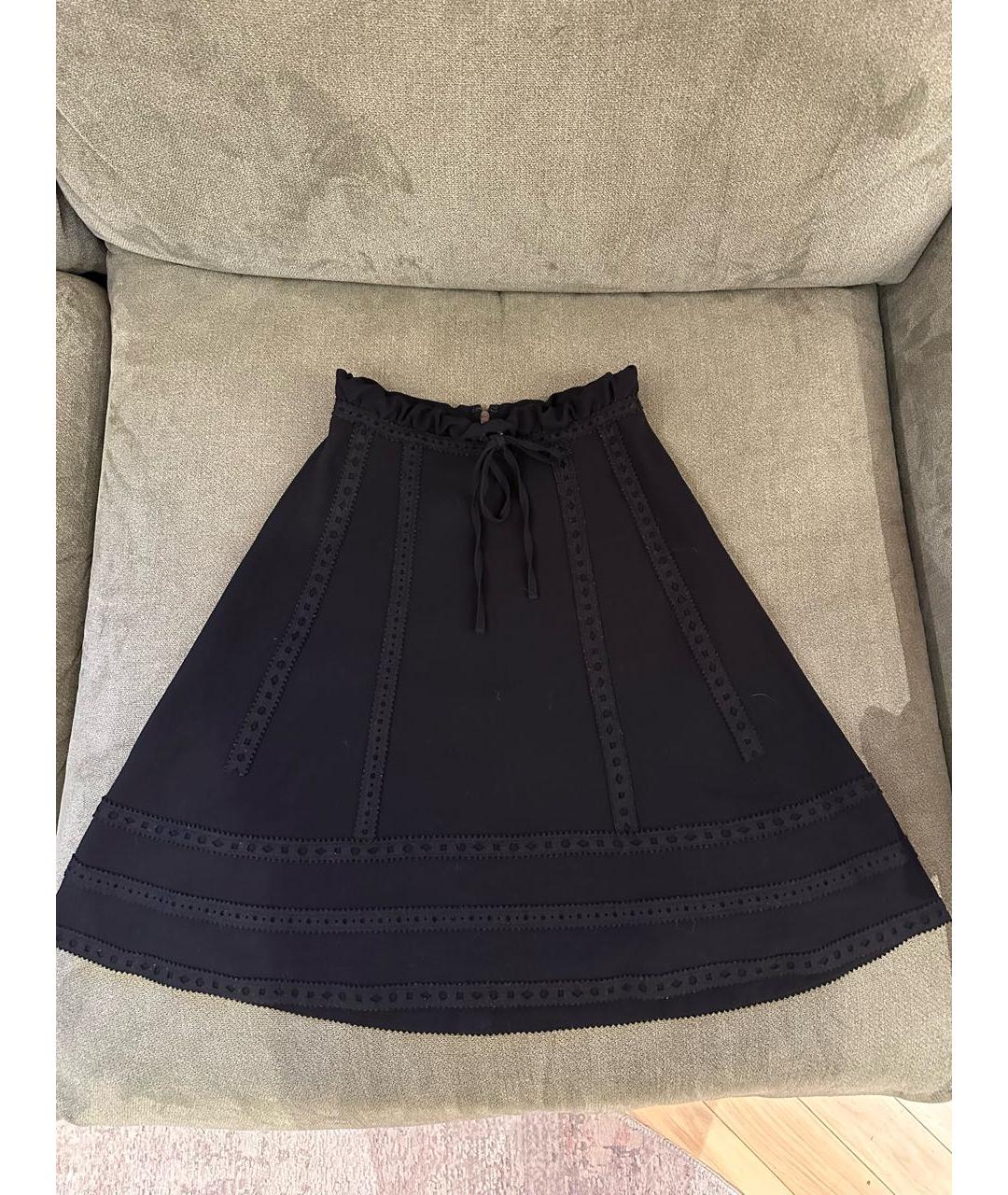 SAINT LAURENT Черная шерстяная юбка мини, фото 5