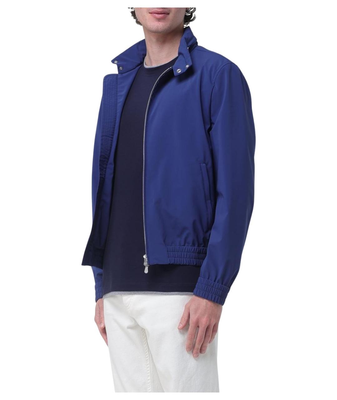 BRUNELLO CUCINELLI Синяя полиамидовая куртка, фото 4