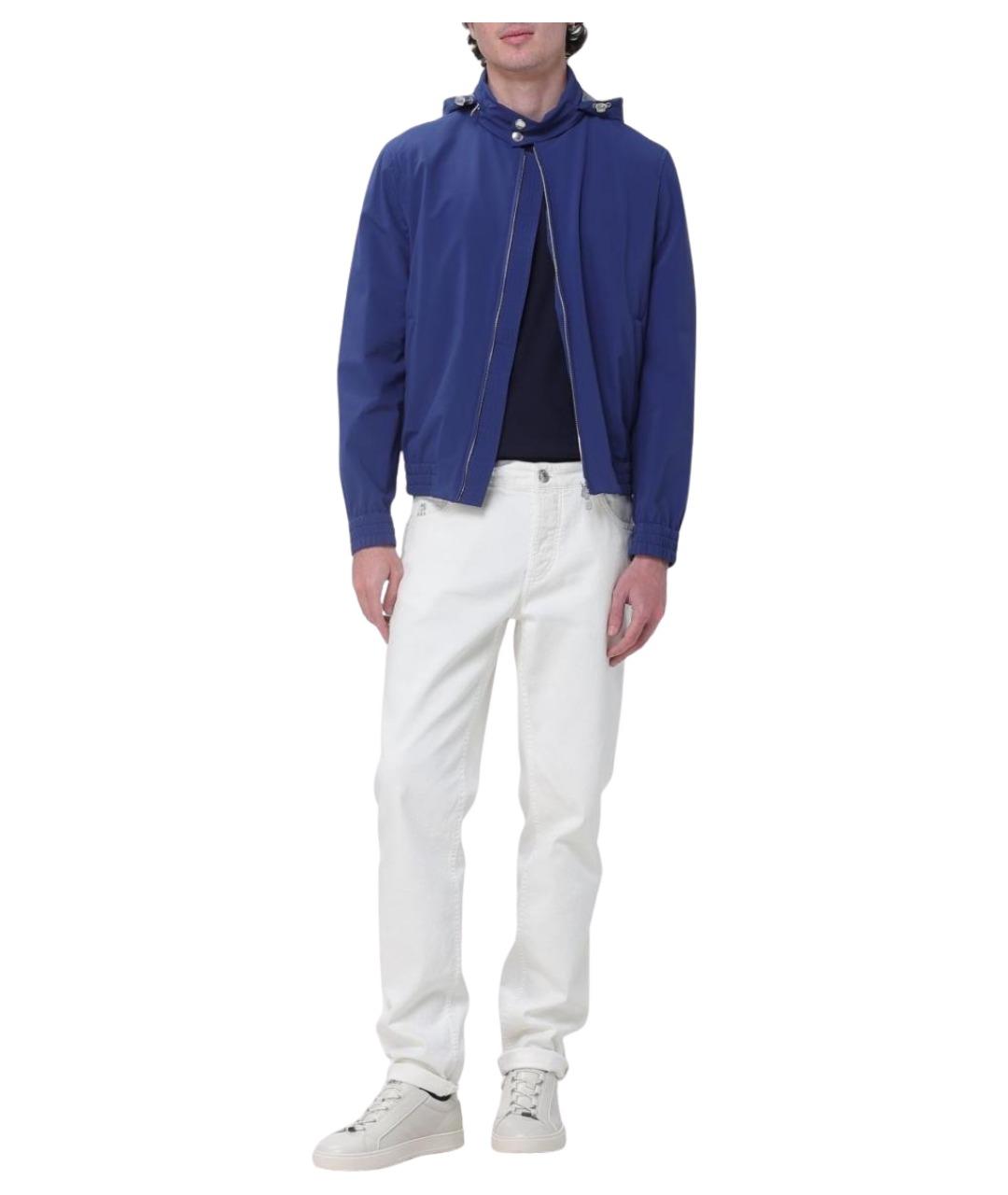 BRUNELLO CUCINELLI Синяя полиамидовая куртка, фото 2