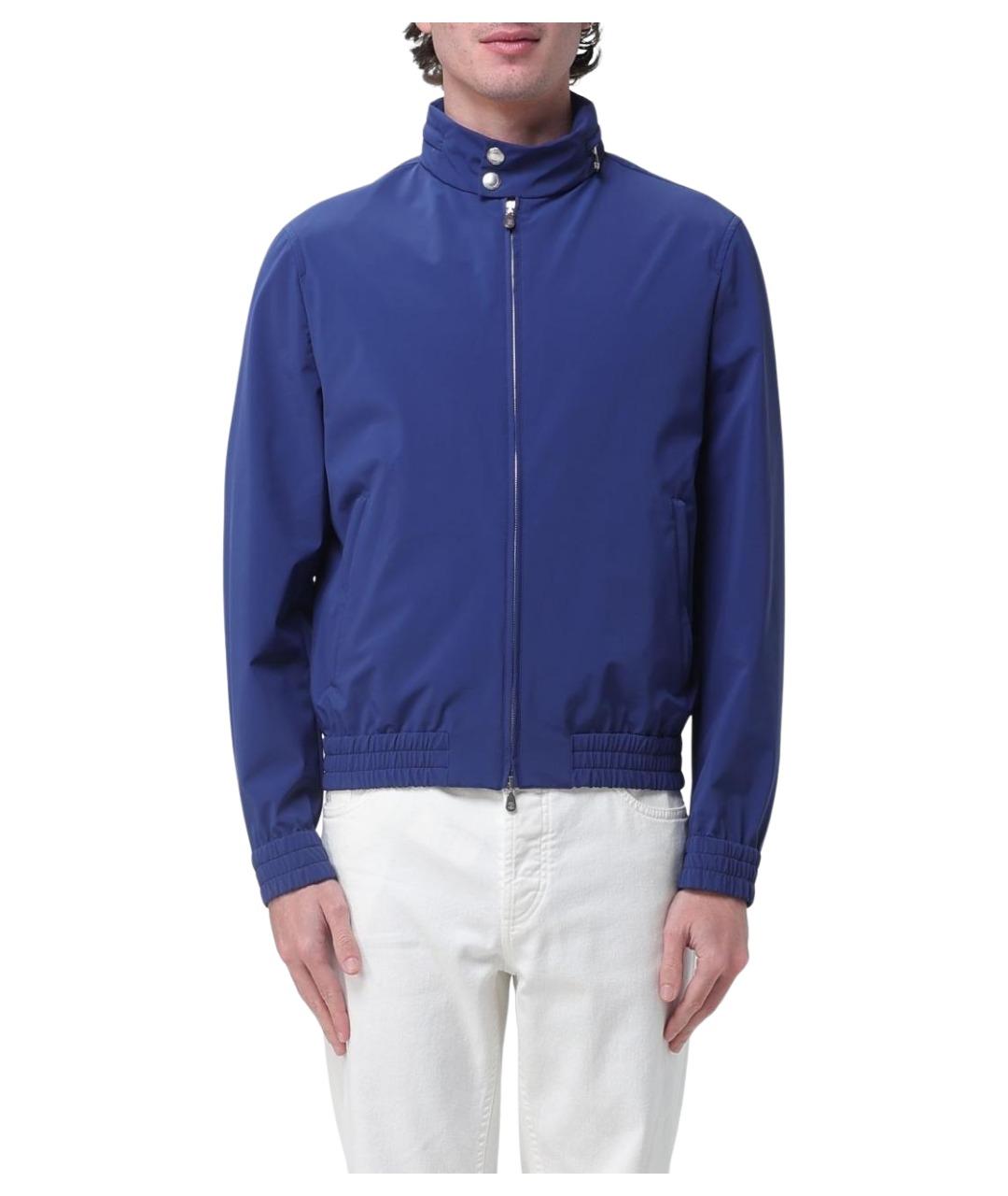 BRUNELLO CUCINELLI Синяя полиамидовая куртка, фото 1