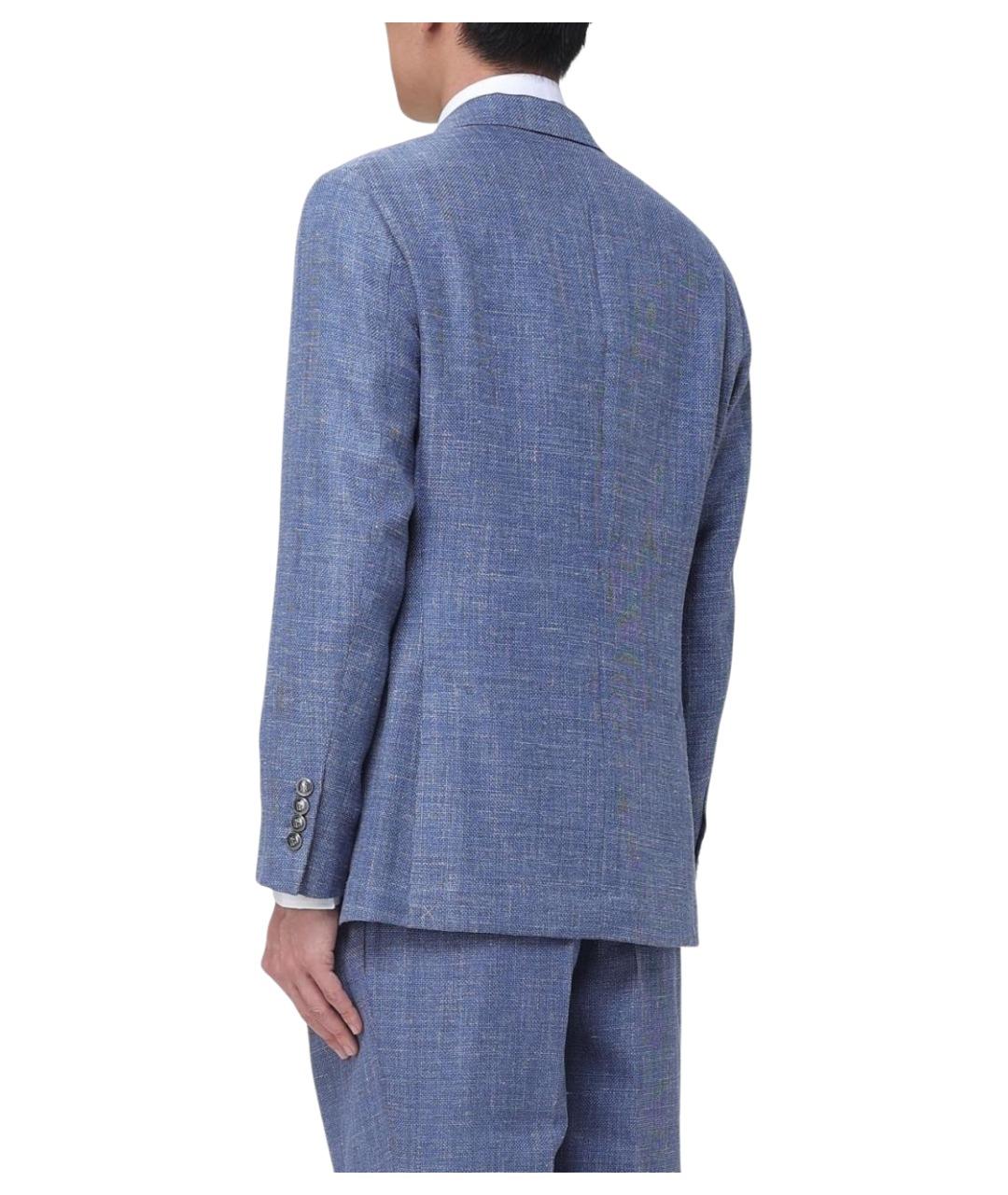 BRUNELLO CUCINELLI Синий шерстяной пиджак, фото 3