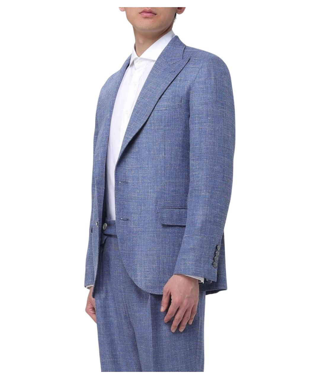 BRUNELLO CUCINELLI Синий шерстяной пиджак, фото 4