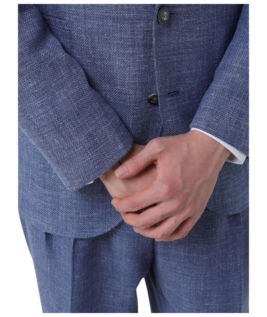 BRUNELLO CUCINELLI Синий шерстяной пиджак, фото 5