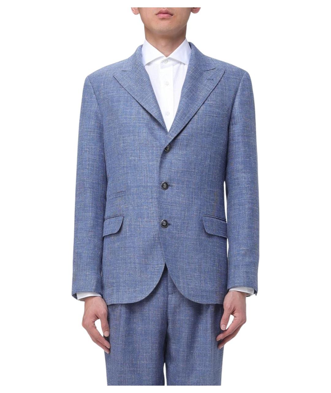 BRUNELLO CUCINELLI Синий шерстяной пиджак, фото 1