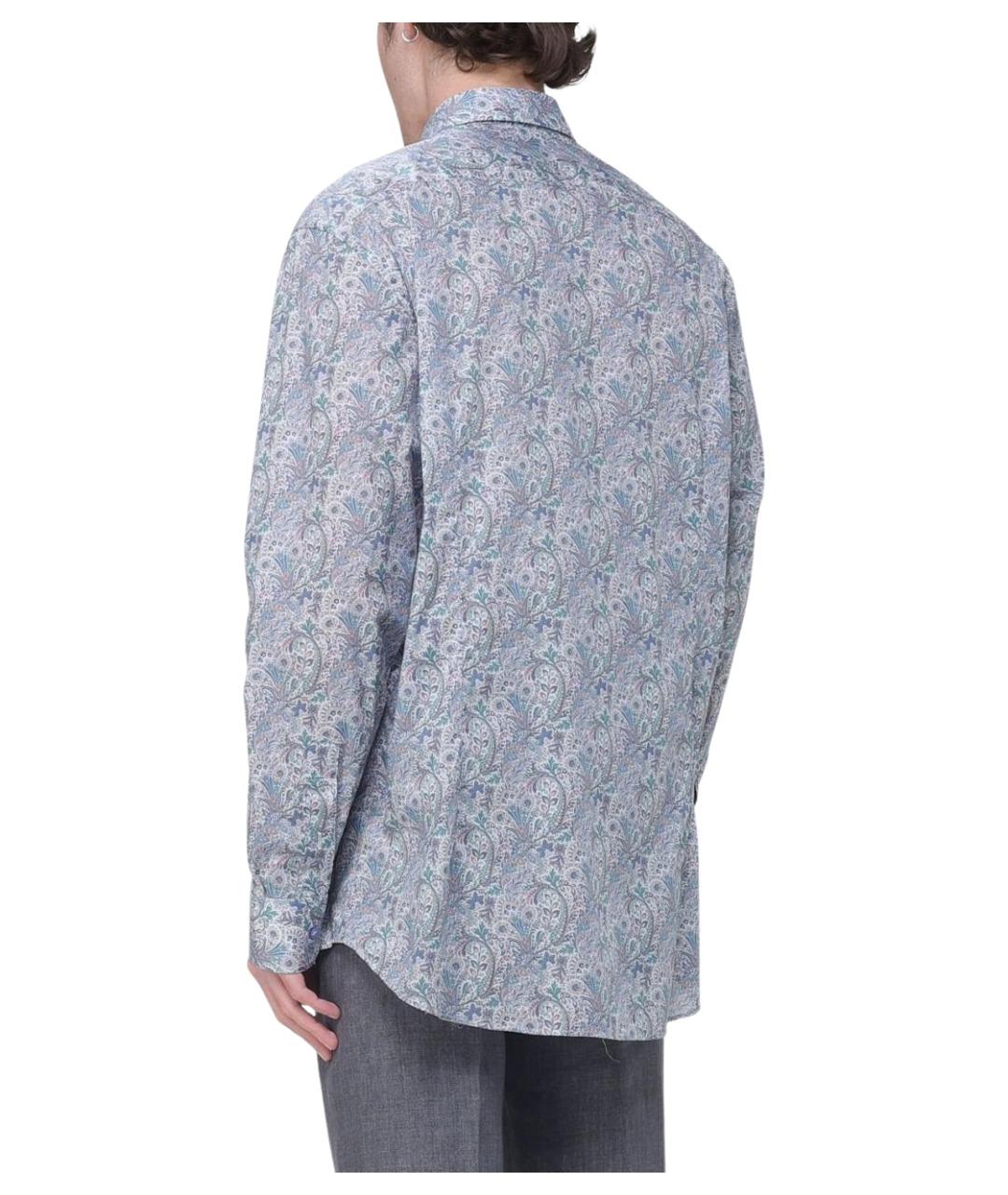 ETRO Синяя хлопковая кэжуал рубашка, фото 3