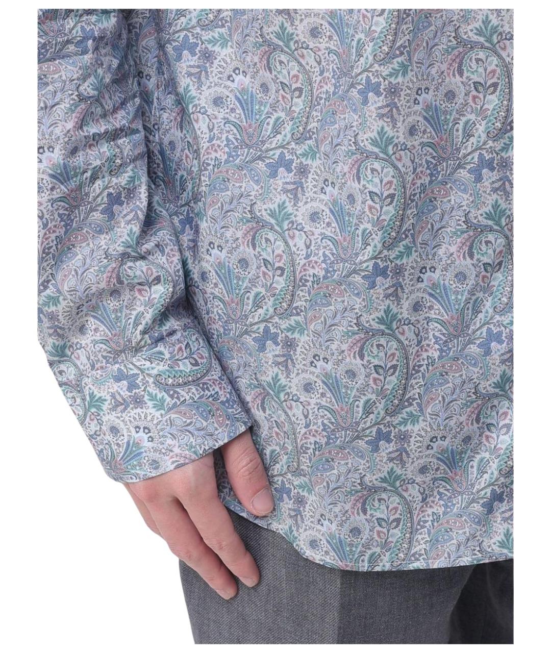 ETRO Синяя хлопковая кэжуал рубашка, фото 5