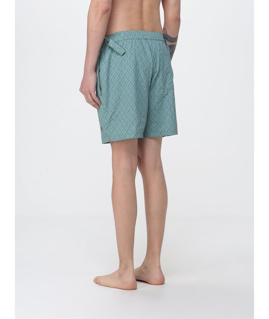 MOOSE KNUCKLES Зеленые полиамидовые шорты, фото 2