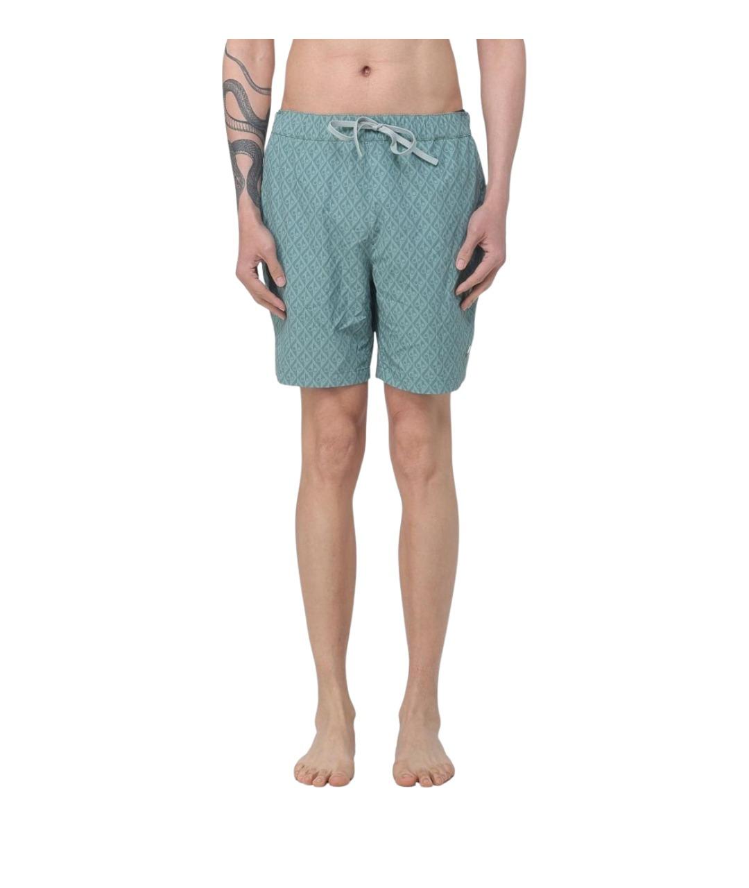 MOOSE KNUCKLES Зеленые полиамидовые шорты, фото 1