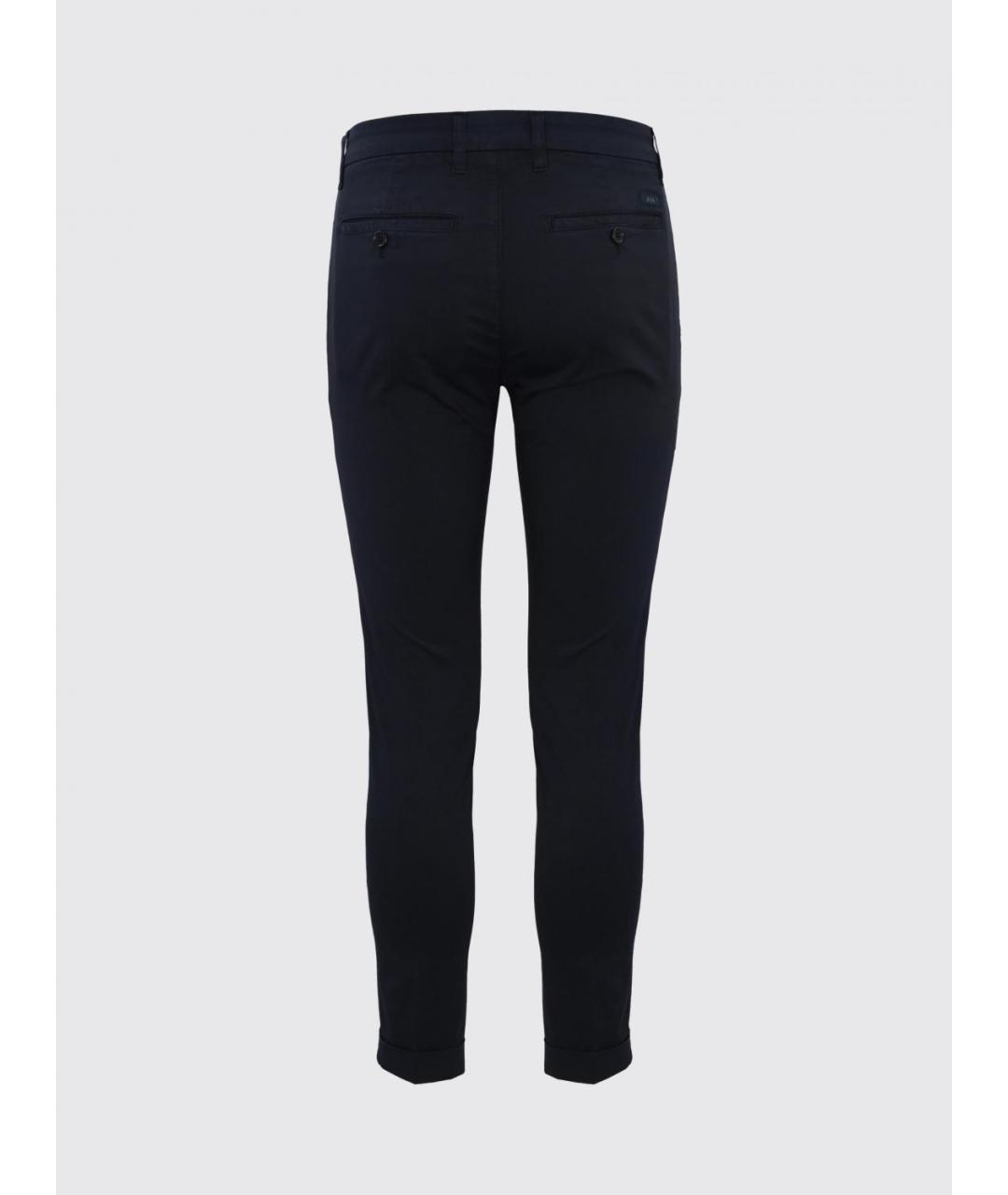 FAY Синие хлопковые повседневные брюки, фото 3