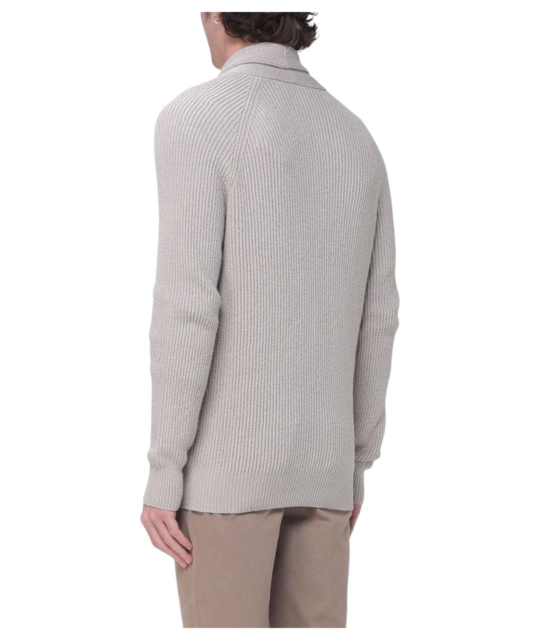 BRUNELLO CUCINELLI Серый хлопковый кардиган, фото 3