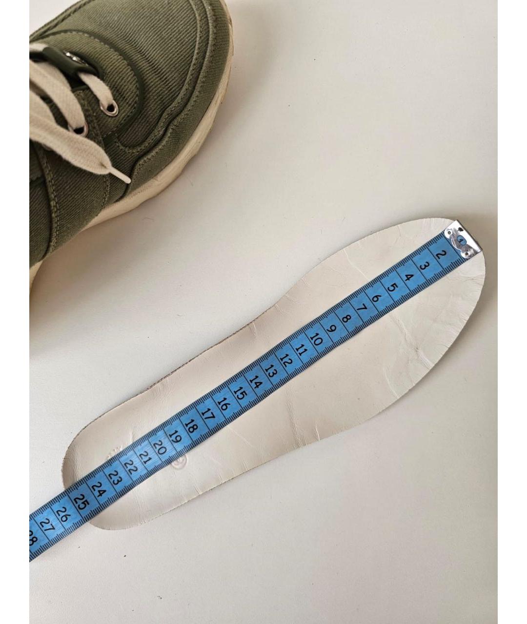 CHANEL Хаки текстильные кеды, фото 5