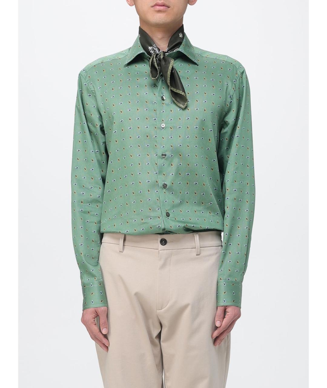 ETRO Зеленый шелковый шарф, фото 2