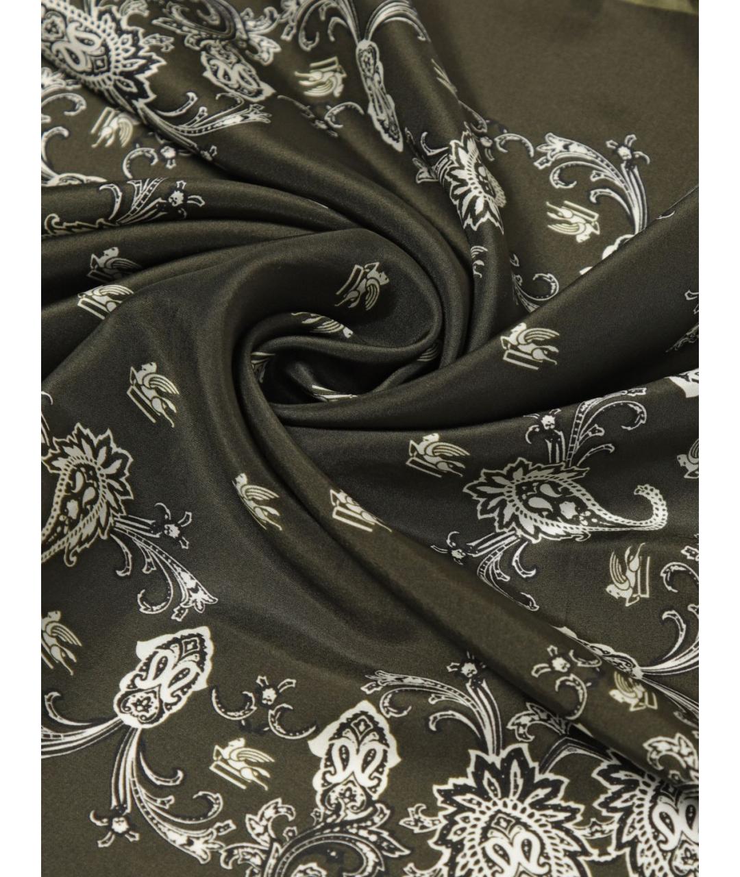 ETRO Зеленый шелковый шарф, фото 3