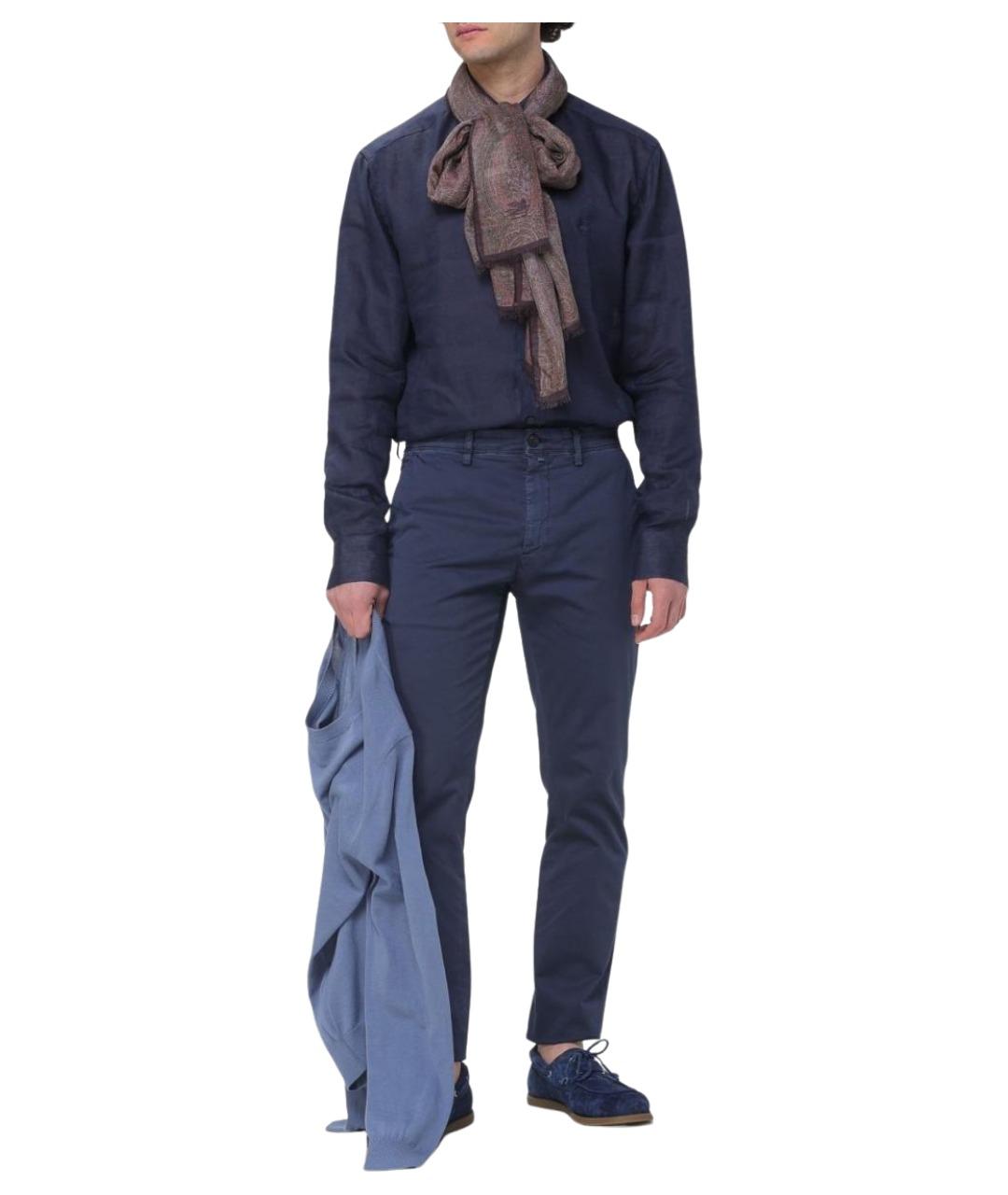 ETRO Голубой хлопковый джемпер / свитер, фото 2