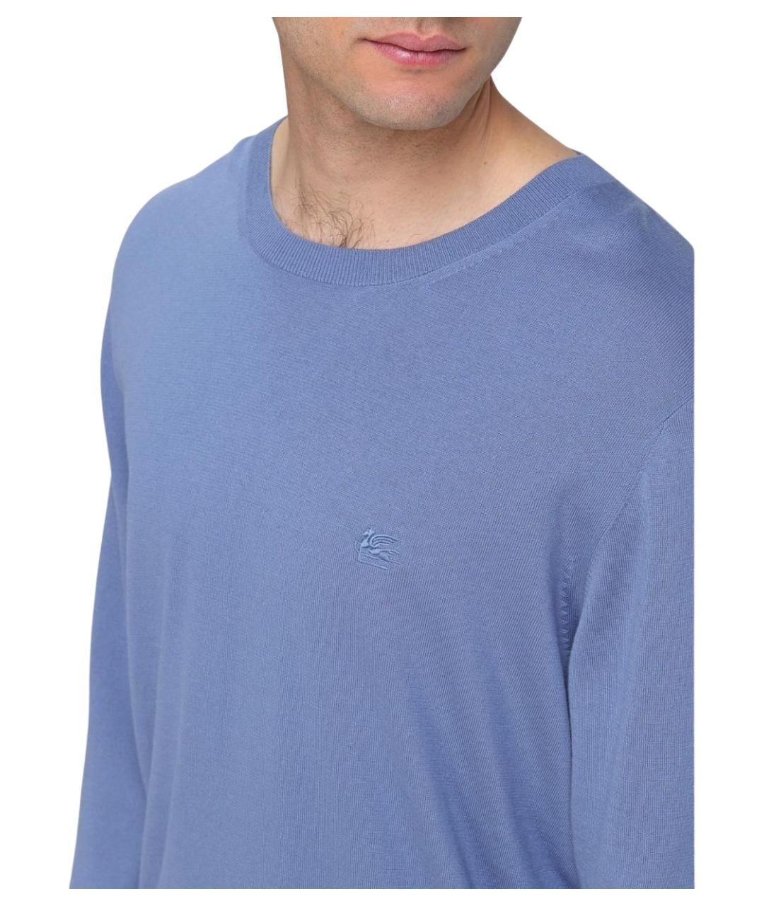 ETRO Голубой хлопковый джемпер / свитер, фото 5