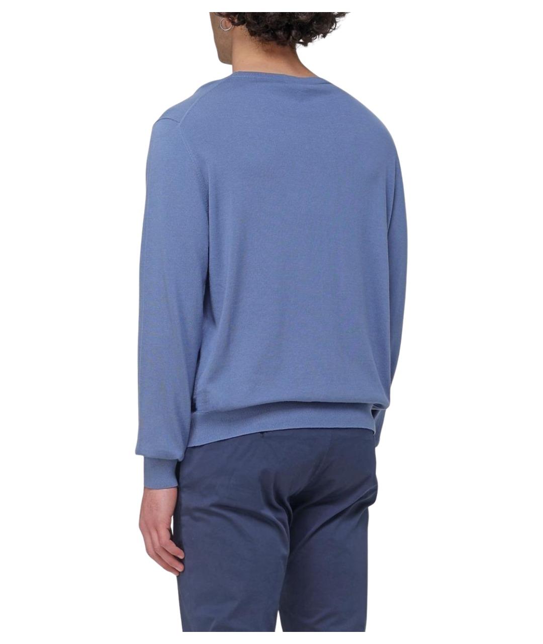 ETRO Голубой хлопковый джемпер / свитер, фото 3