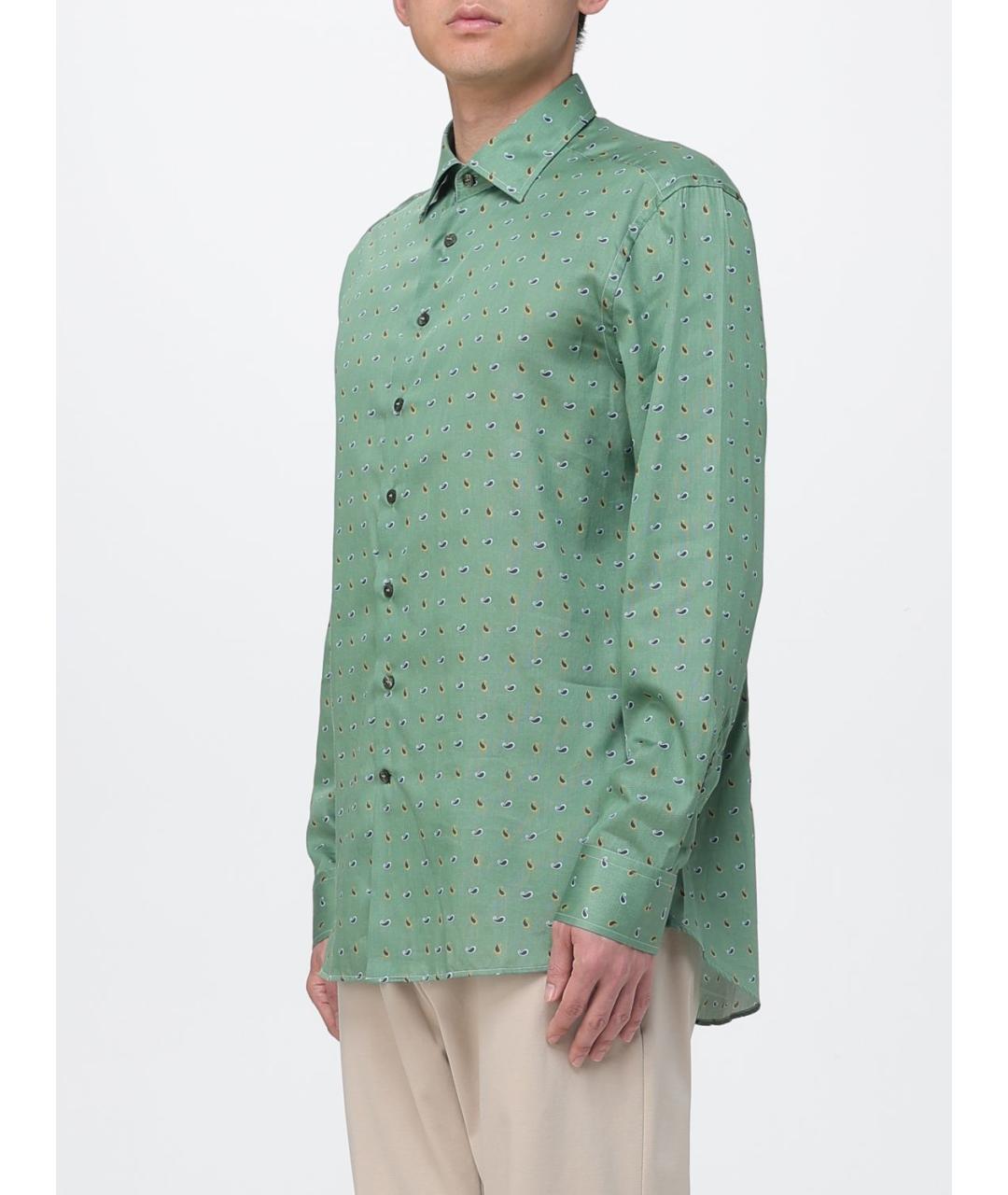 ETRO Зеленая хлопковая кэжуал рубашка, фото 4