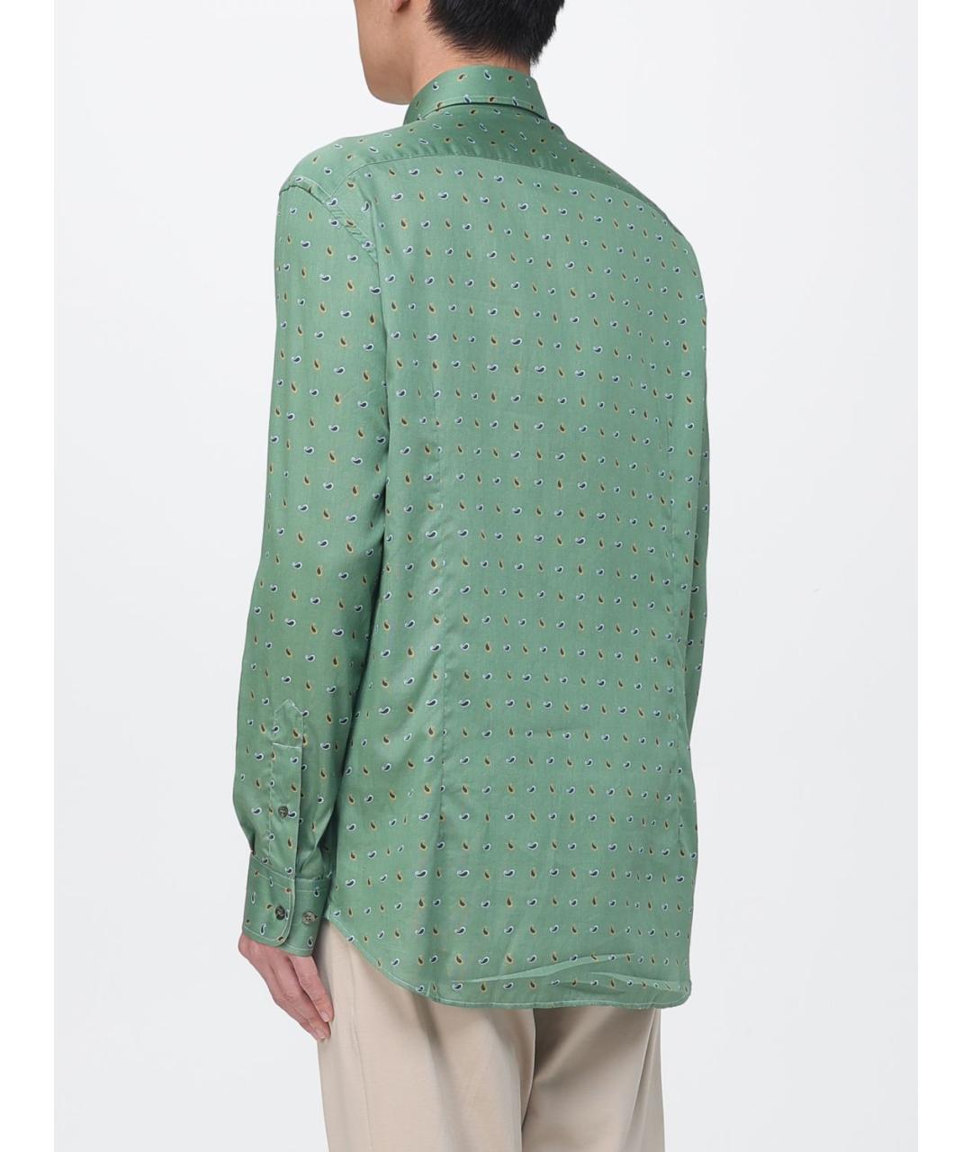 ETRO Зеленая хлопковая кэжуал рубашка, фото 3