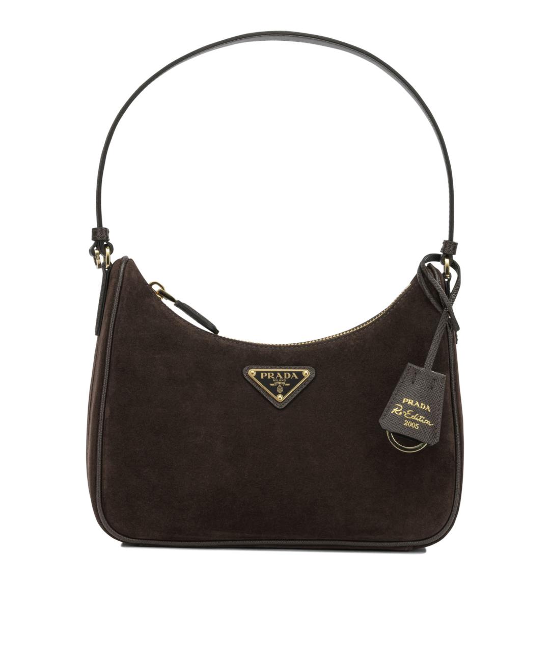 PRADA Коричневая кожаная сумка через плечо, фото 1