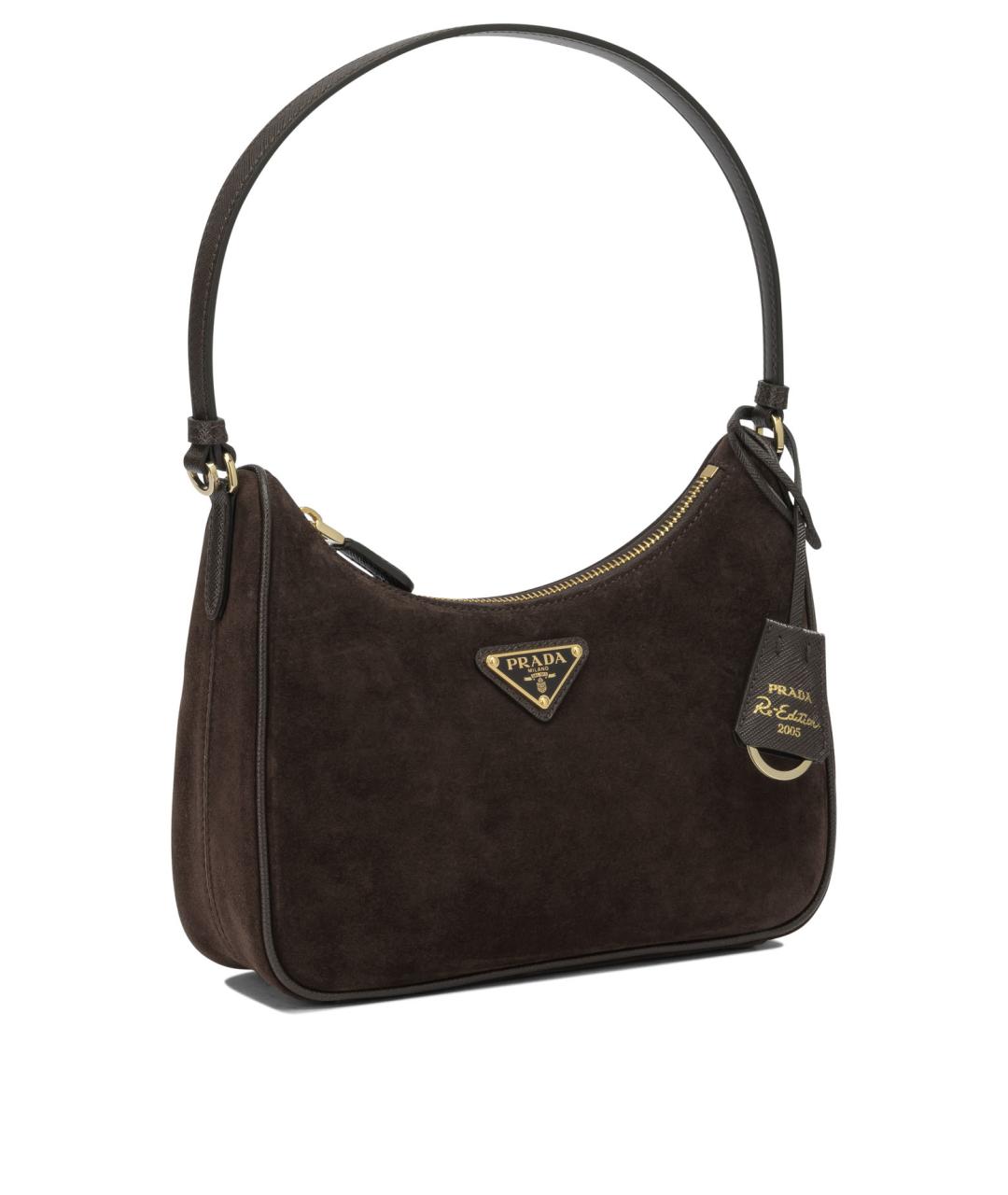 PRADA Коричневая кожаная сумка через плечо, фото 2