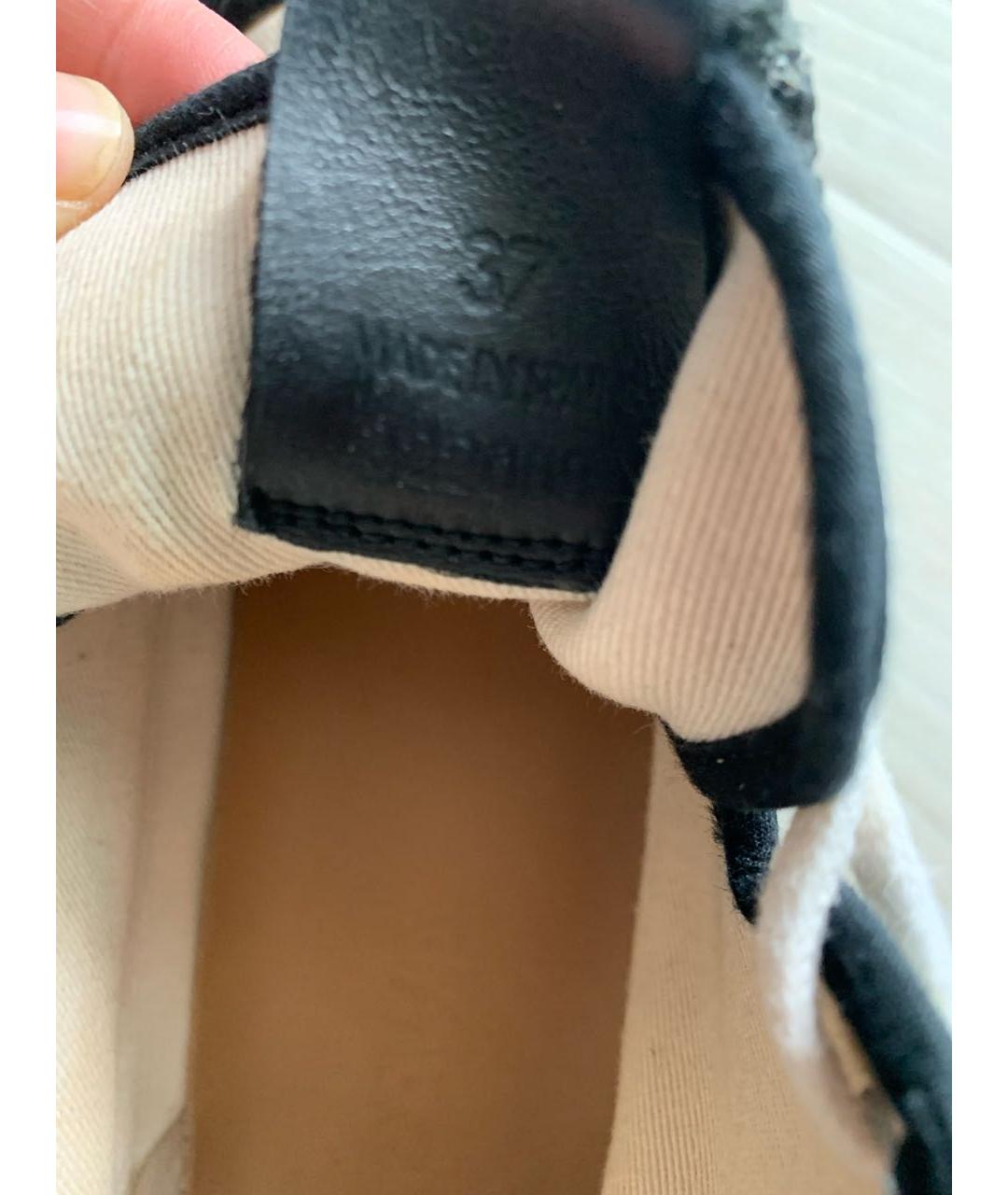 LOEWE Бежевые текстильные кеды, фото 6