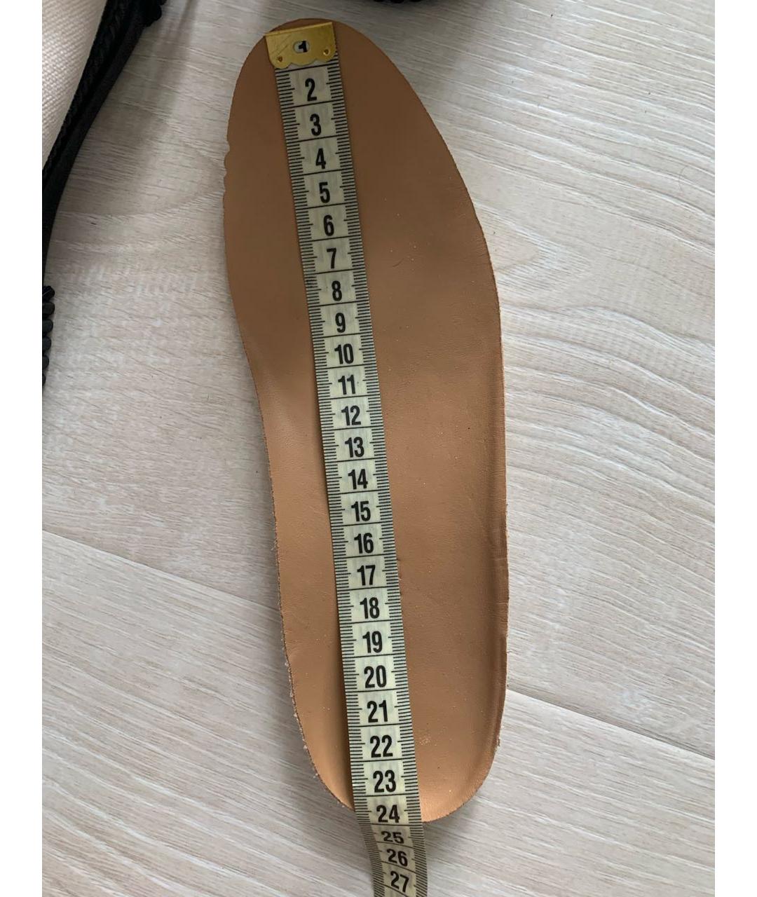 LOEWE Бежевые текстильные кеды, фото 8