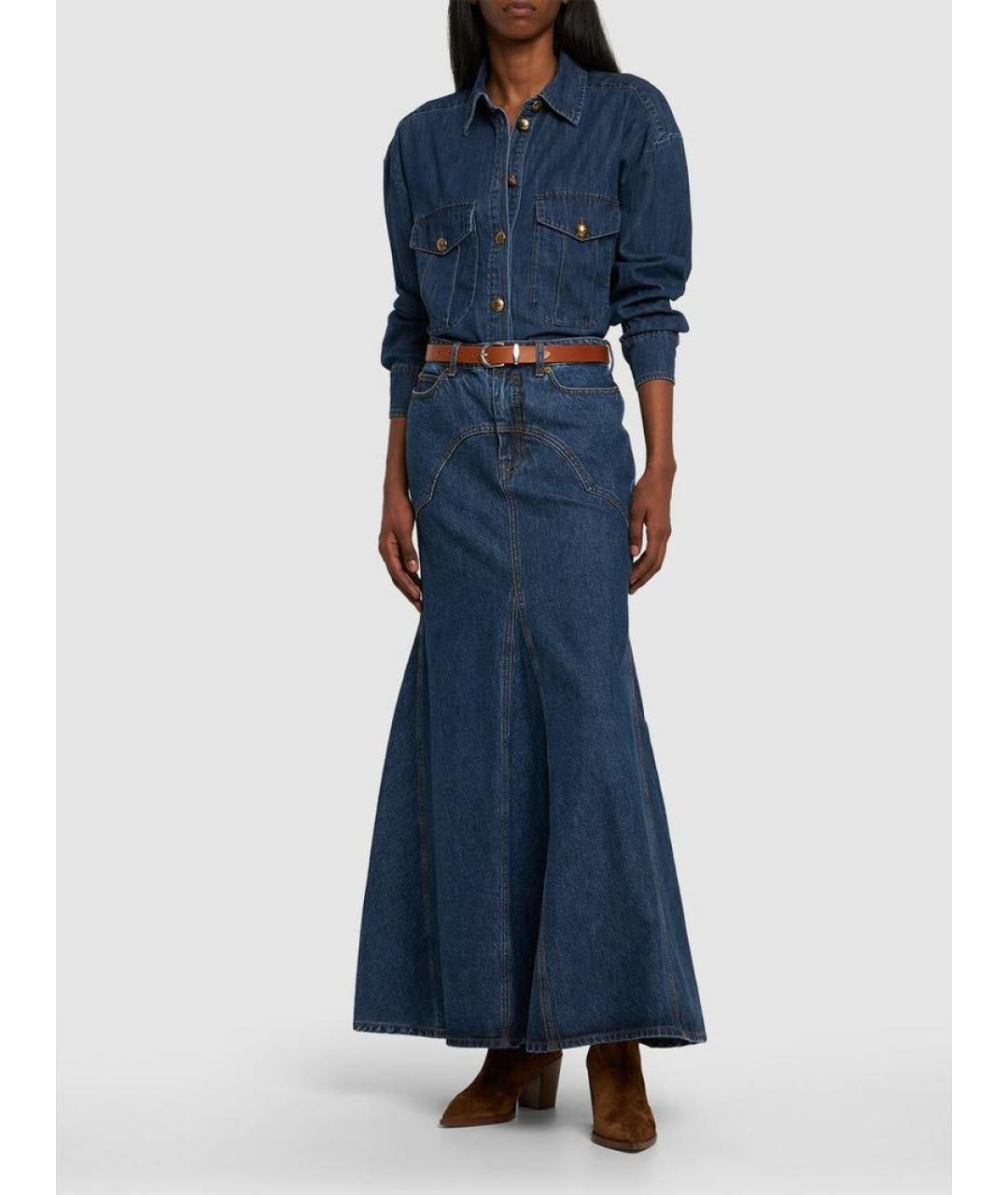 ZIMMERMANN Синий хлопковый костюм с юбками, фото 3