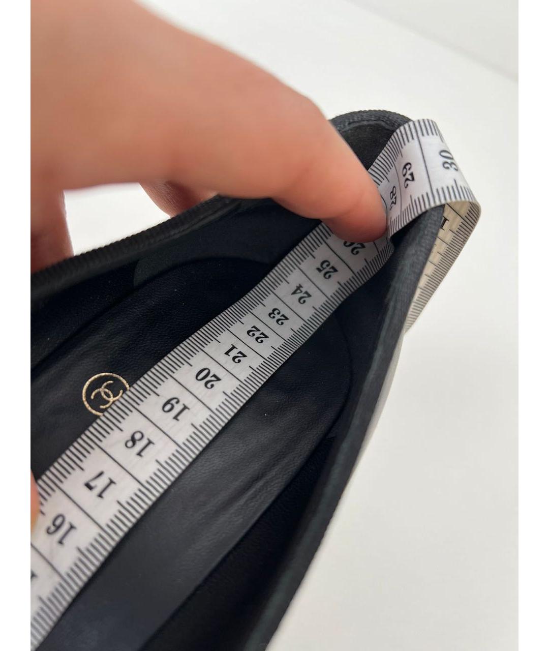 CHANEL Черные кожаные туфли, фото 5