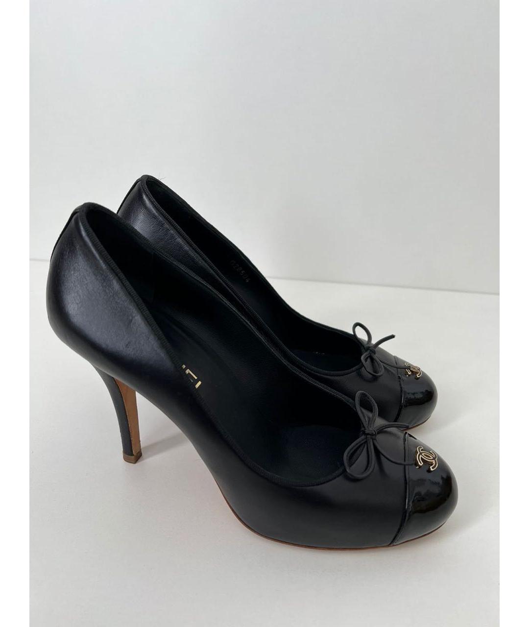 CHANEL Черные кожаные туфли, фото 9