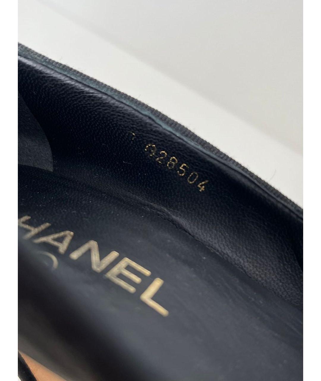 CHANEL Черные кожаные туфли, фото 3