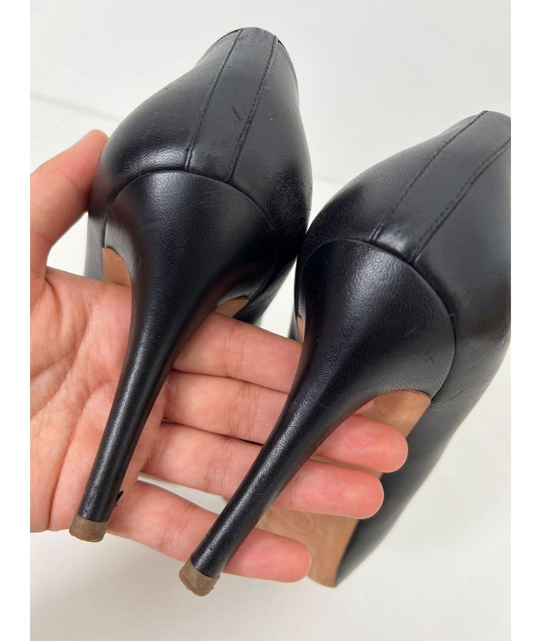 CHANEL Черные кожаные туфли, фото 4