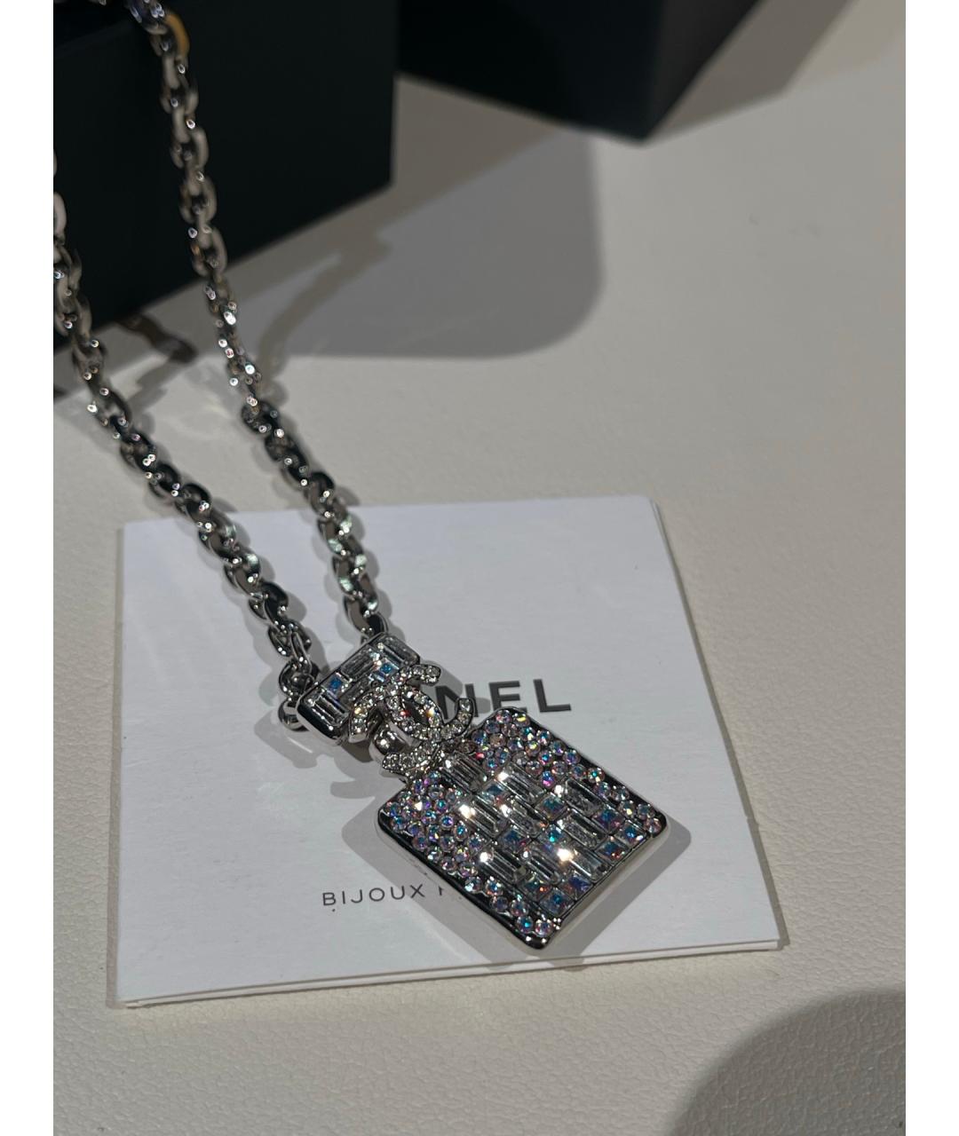 CHANEL Серебряное металлическое колье, фото 5