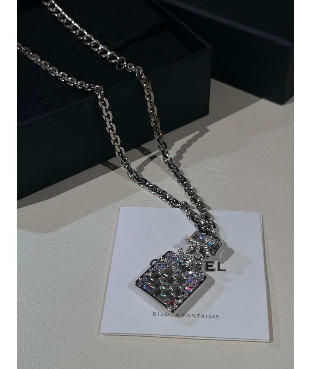 CHANEL Серебряное металлическое колье, фото 4