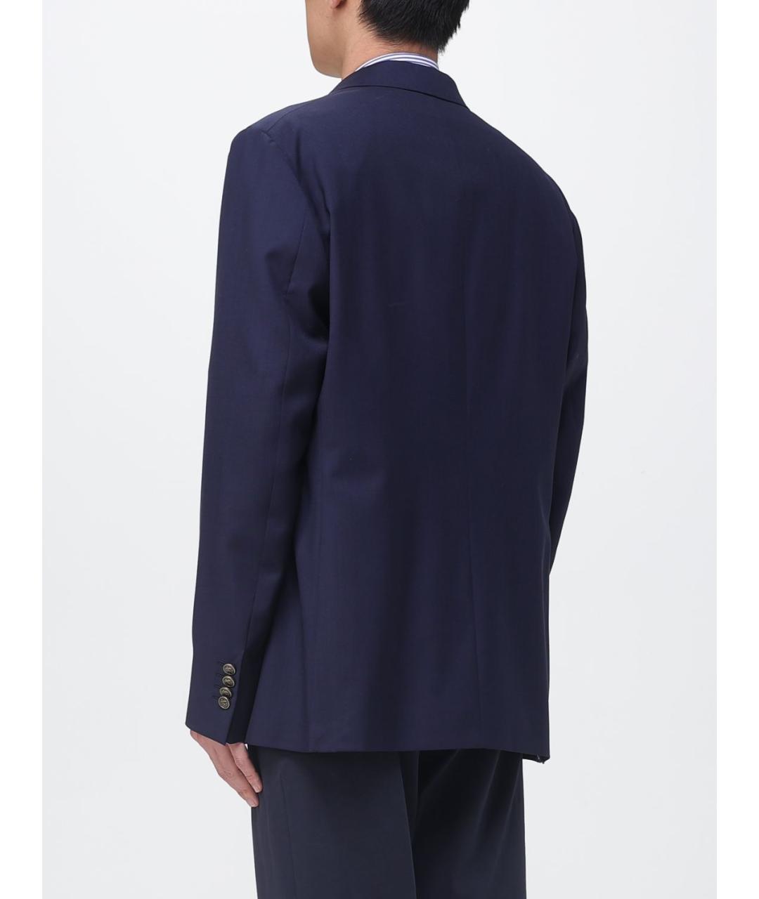 ETRO Синий шерстяной пиджак, фото 3