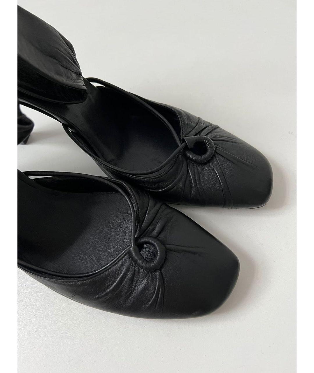CHANEL Черные кожаные туфли, фото 6