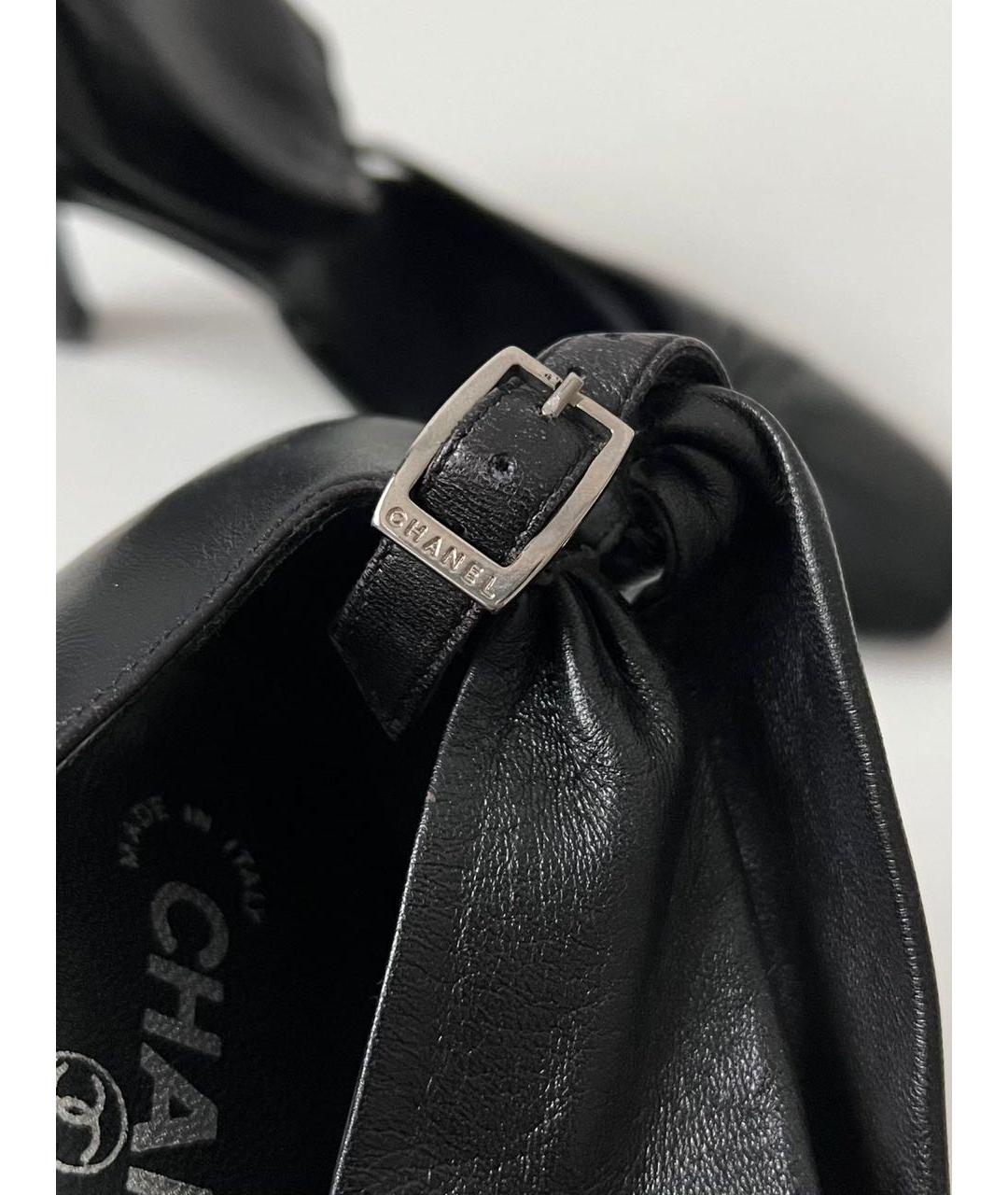 CHANEL Черные кожаные туфли, фото 5