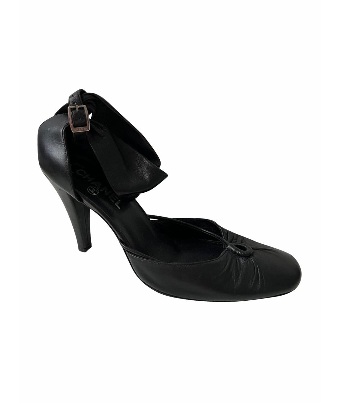 CHANEL Черные кожаные туфли, фото 1